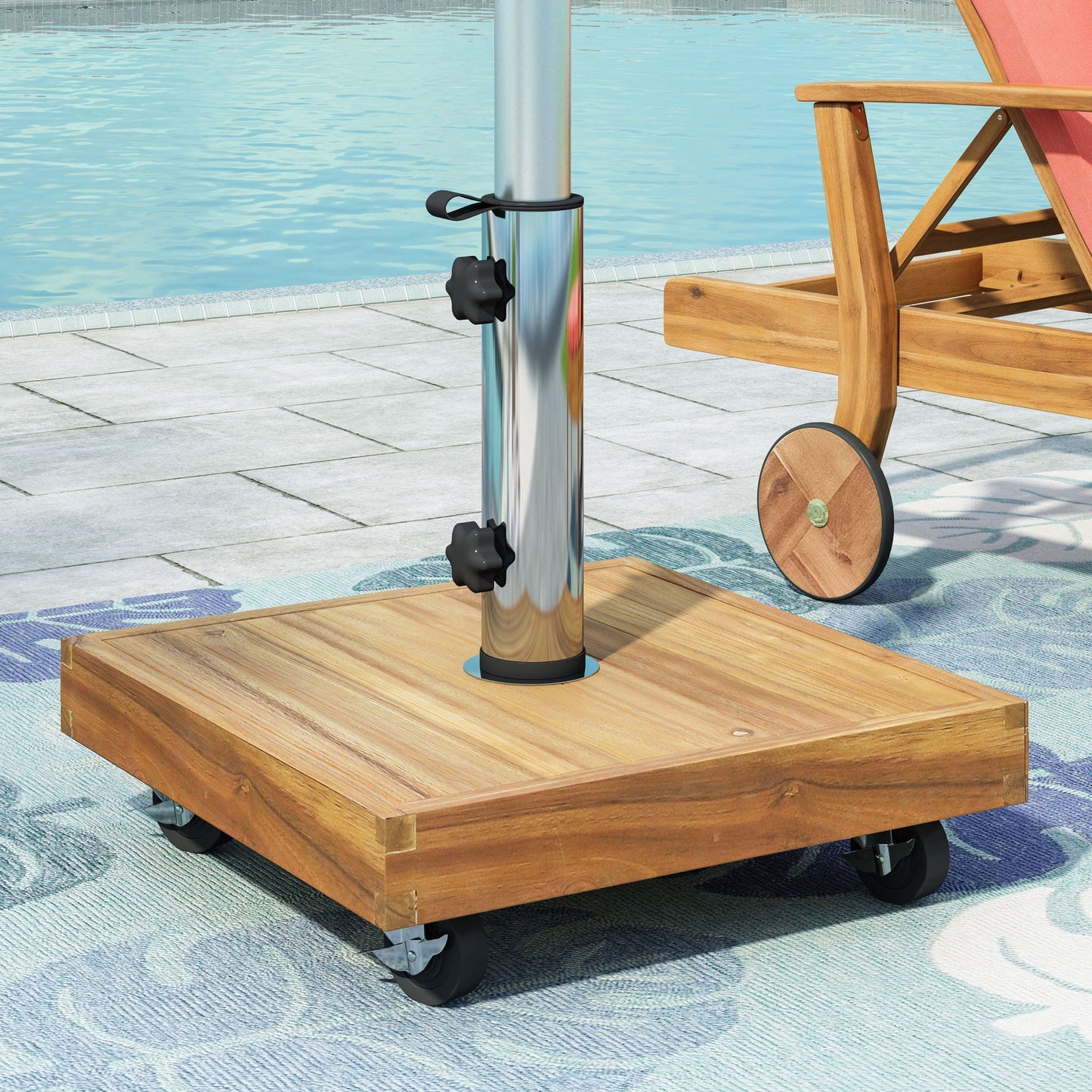 Ralph Square Umbrella Base - Teak