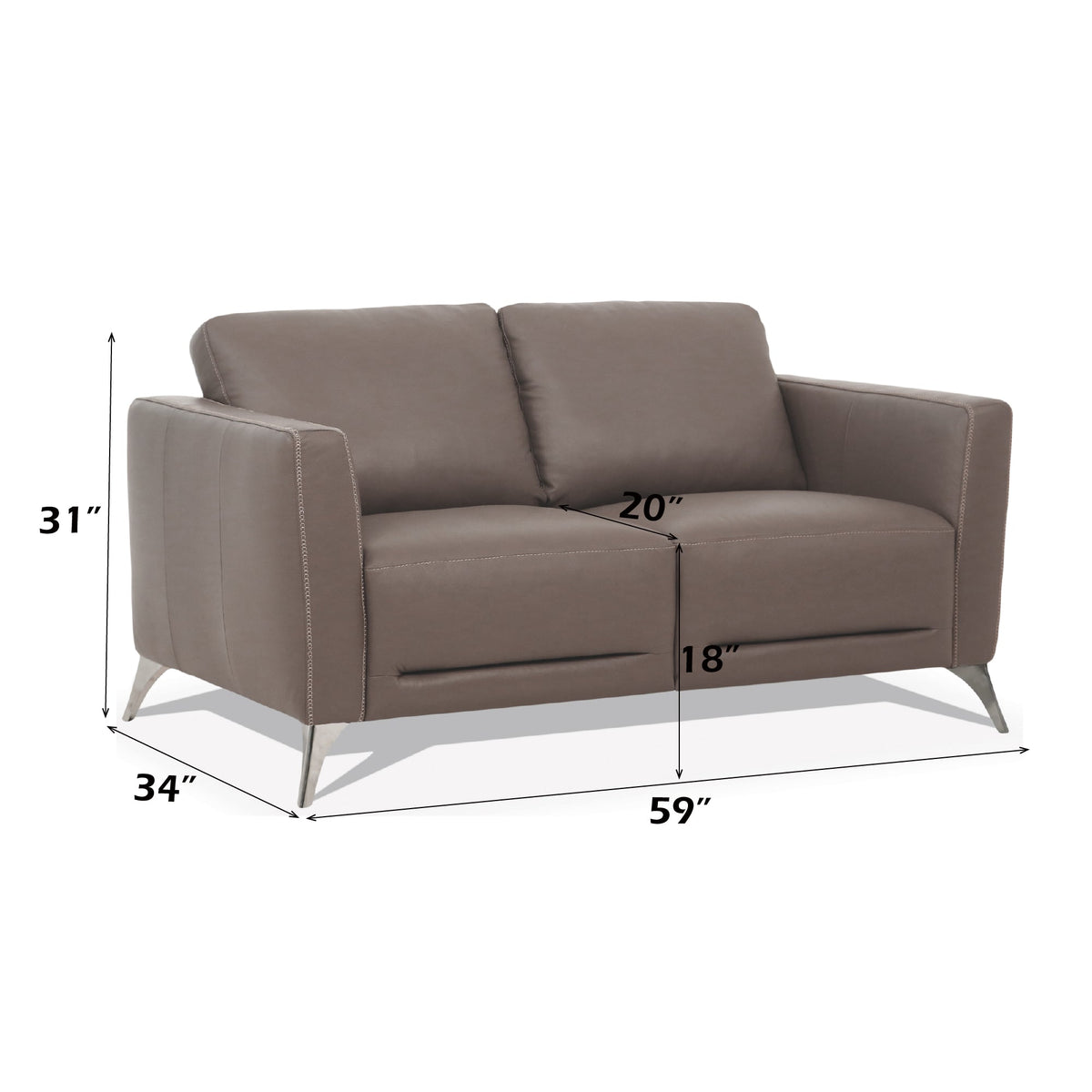 Malaga Leather Loveseat