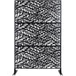 Outdoor & Indoor Privacy Screen Metal Privacy Screen, Freestanding Decorative Privacy Screen For Deck Balcony Patio - Black