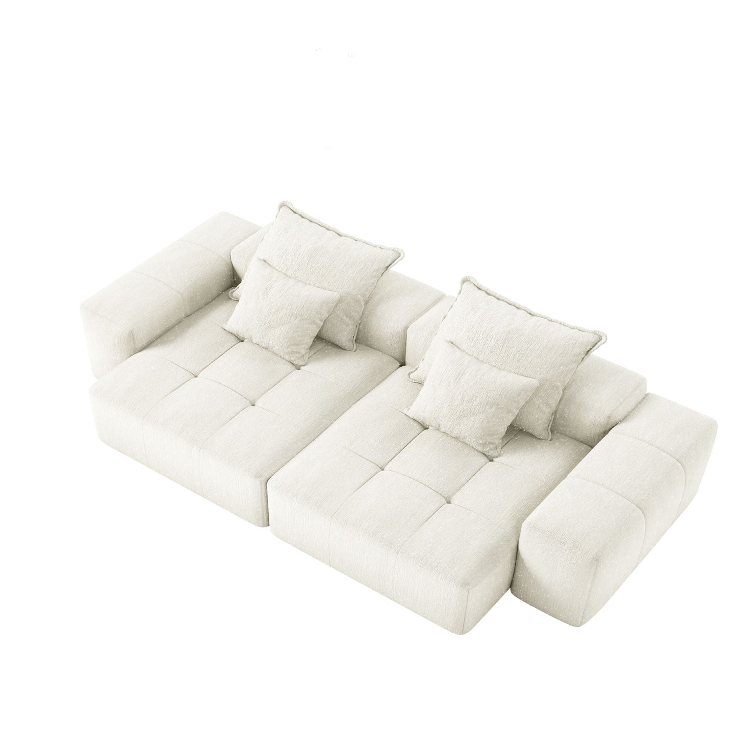 Modern Oversized DIY Combination Modular Sectional Sofa With Pillows