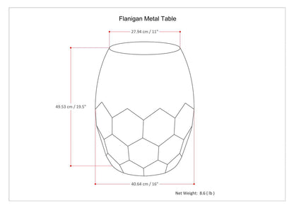 Flanigan - Hand Crafted Metal Accent Table
