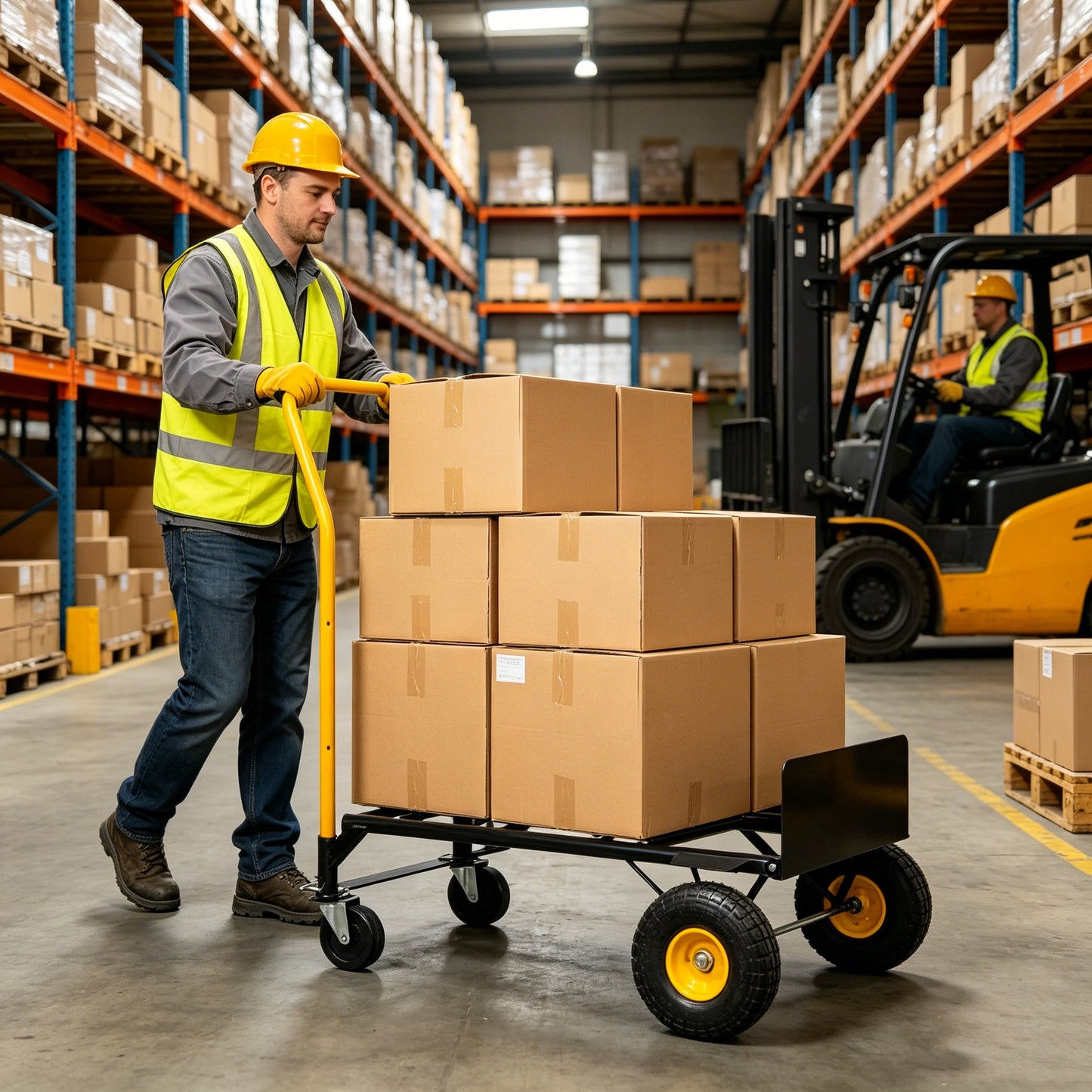 HT1006BK-YL Hand Truck Dual Purpose Cart