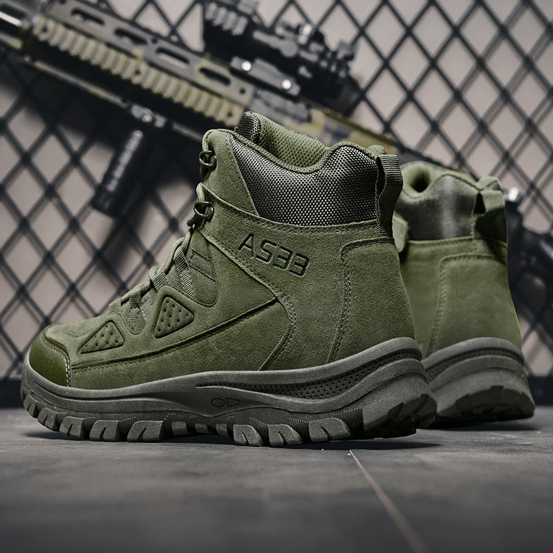 Outdoor Work Boots Combat Training Boots Low-top Lace-up