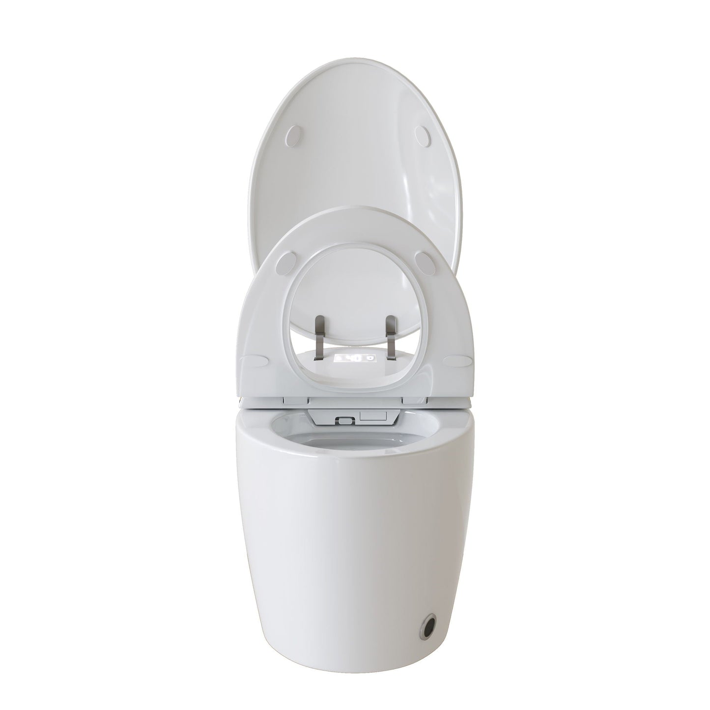 Unique Smart Toile With Built In Bidet, Auto Open / Close Seat, Foot Sensor, LED Display, Night Light, Warm Water & Dryer Ceramic