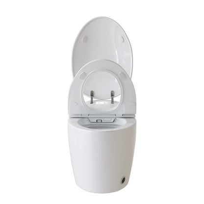 Unique Smart Toile With Built In Bidet, Auto Open / Close Seat, Foot Sensor, LED Display, Night Light, Warm Water & Dryer Ceramic