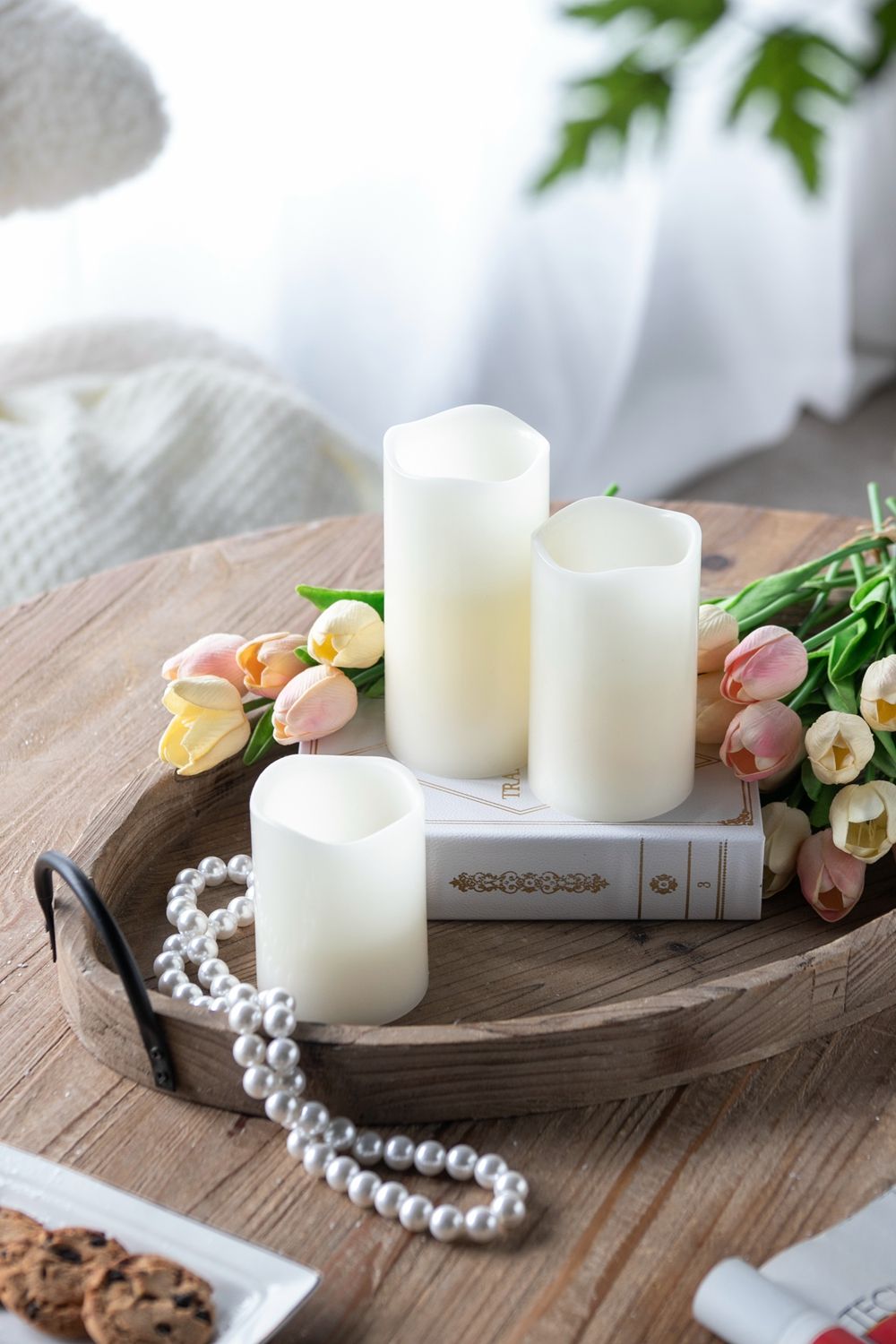 LED Candles With Remote Timer (Set of 3) - Ivory