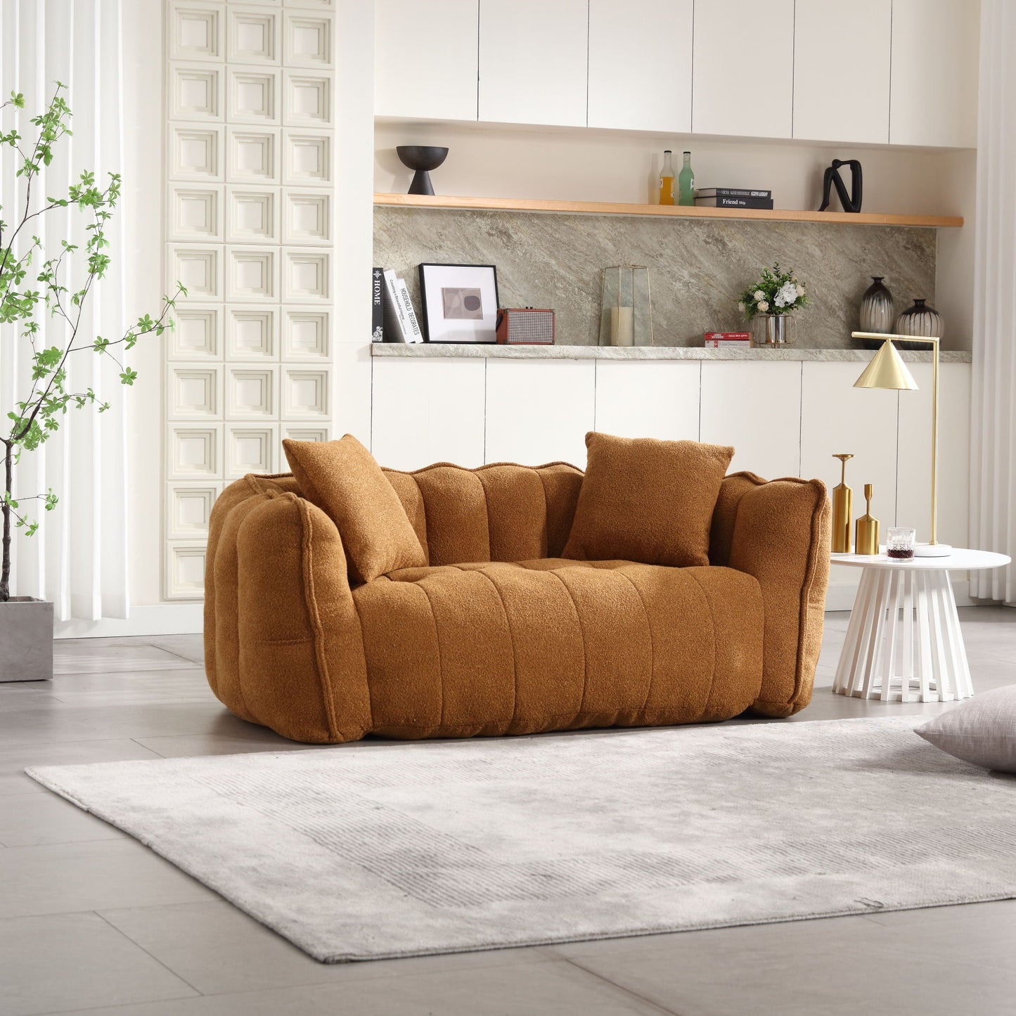 Cozy Beanbag Chair With High Resilience Foam Core For 2