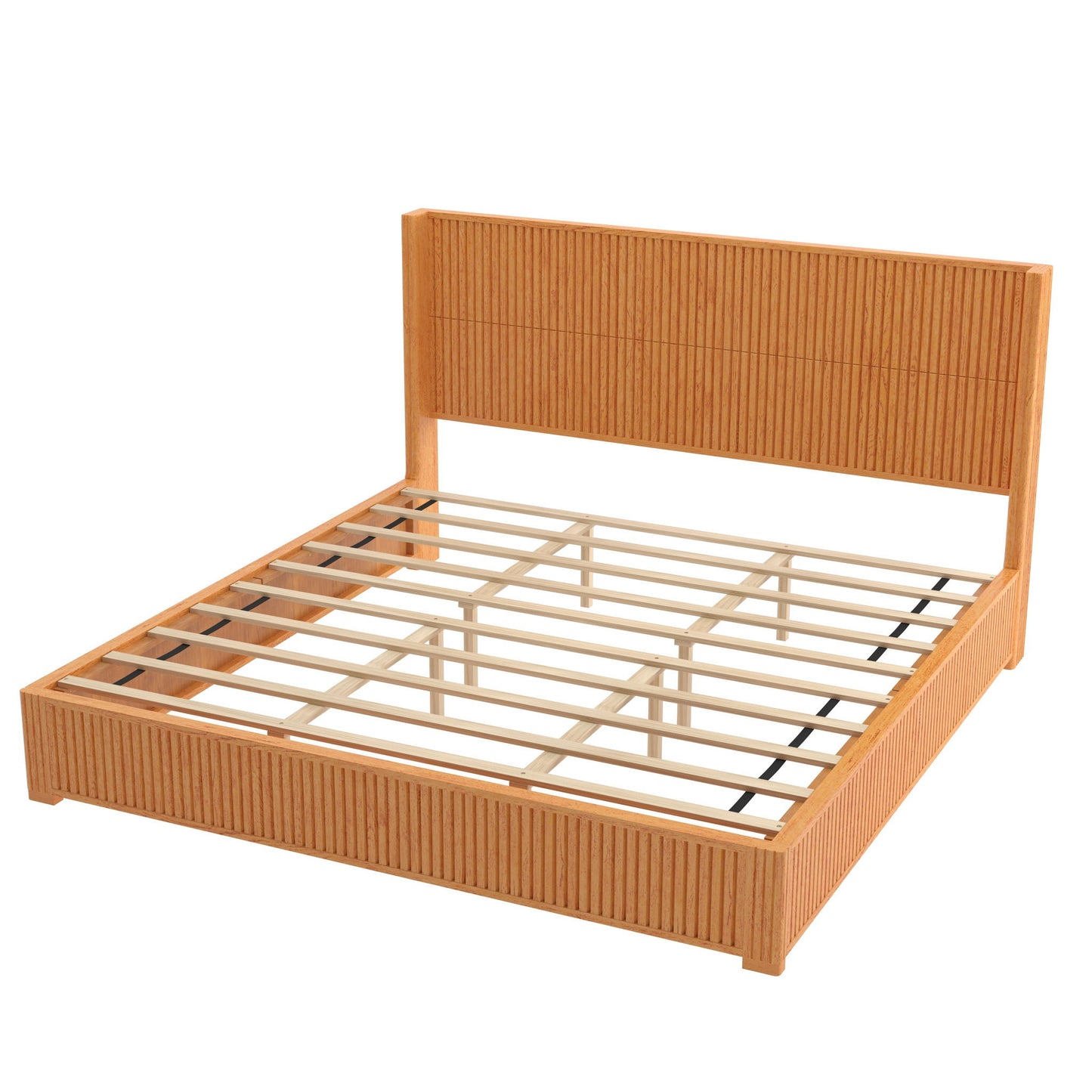 Platform Bed Frame With Headboard, Floor Standing Design