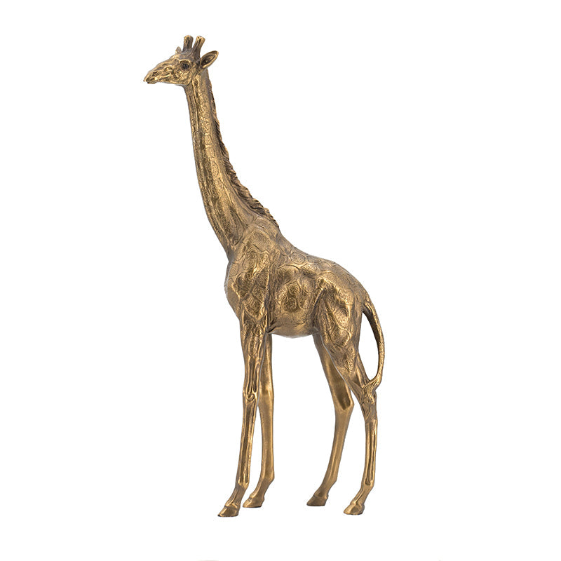 8.3x2.8x15.9" Giraffe Statuette, Animal Statue Decor