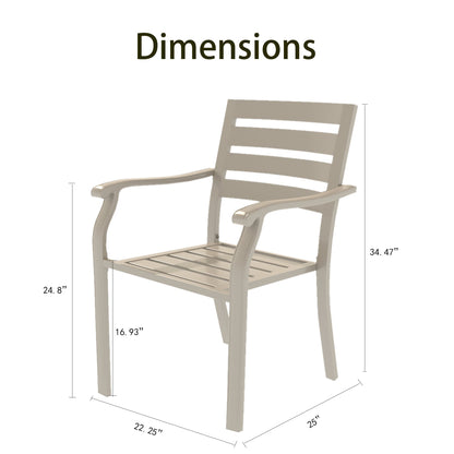 VRSHWO Iron Terrace Dining Chairs, Set of 2