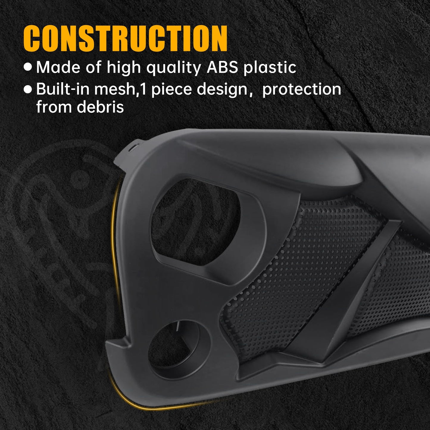 Halloween Front Grille Grid Grill for 2007-2017 Jeep Wrangler Rubicon Sahara Sport JK/JKU, Matte