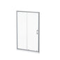 Single Sliding Shower Door With Handle - Chrome