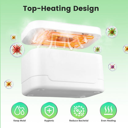 Baby Wipe Warmer With 3 Temperature Settings Type-C Powered Baby Wet Wipes Dispenser With Night Light Large Capacity Diaper Wipe Warmer For Baby