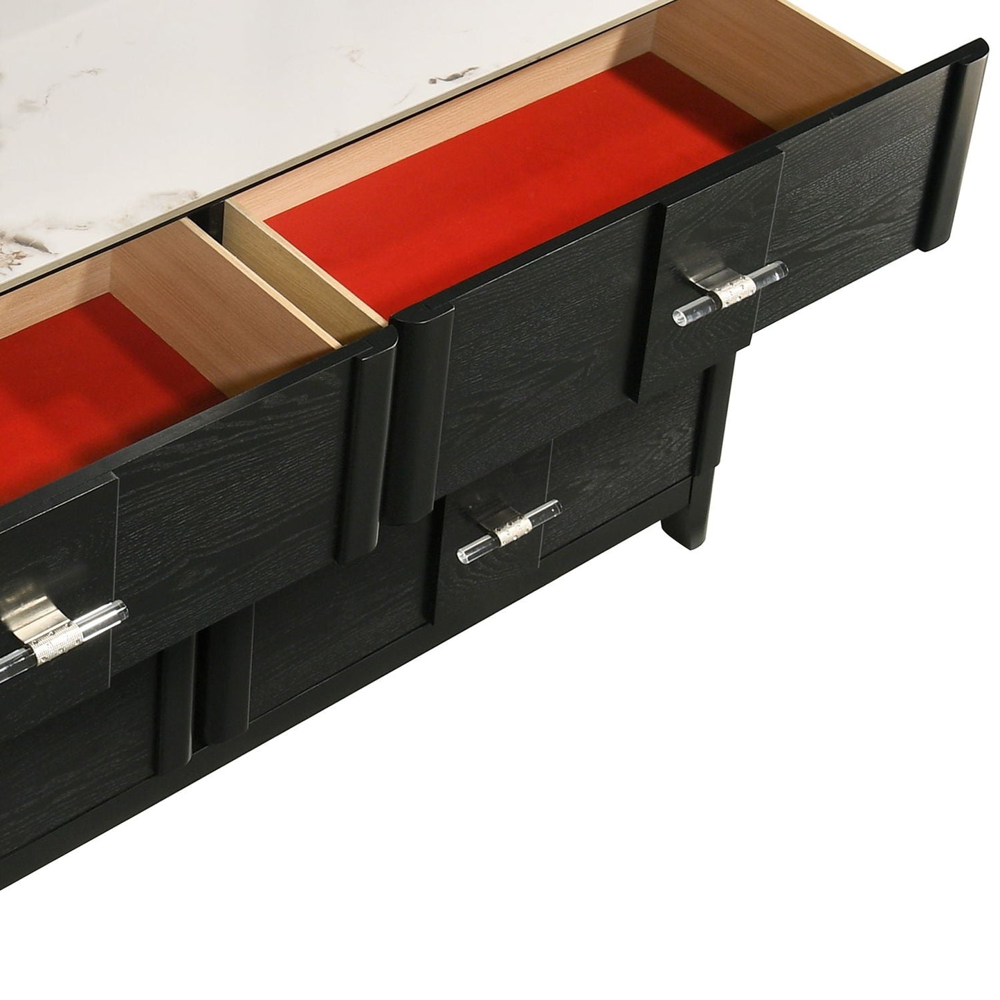Opel - 6 Drawer Dresser - Black
