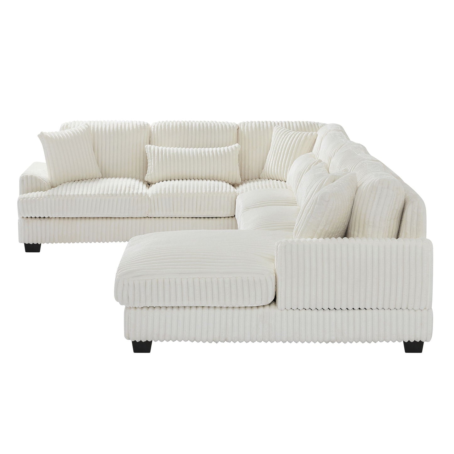 Oversized Sectional Sofa U - Shaped Sofa Couch Modern Sofa Upholstered In Soft With A Chaise Lounge For Living Room