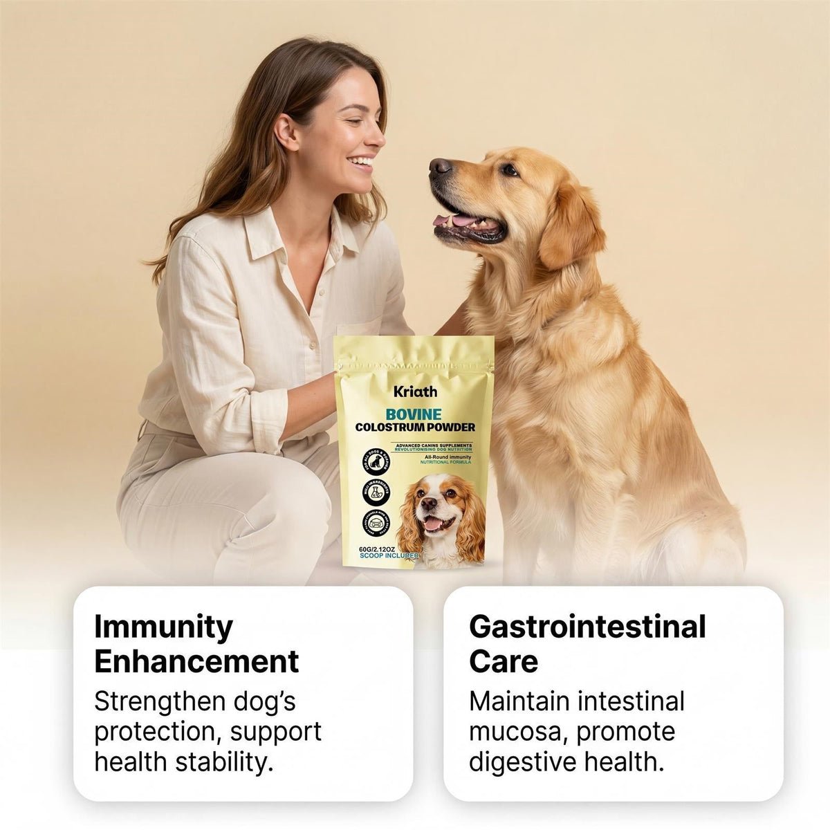 Bovine Colostrum Nutritional Supplement For Dogs Daily Care For Dogs Body Supplements And Balanced Nutrition