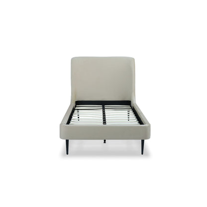 Heather - Upholstered Bed With Curved Headboard