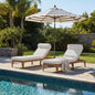TOPMAX Acacia Wood Chaise Lounge Set of 2