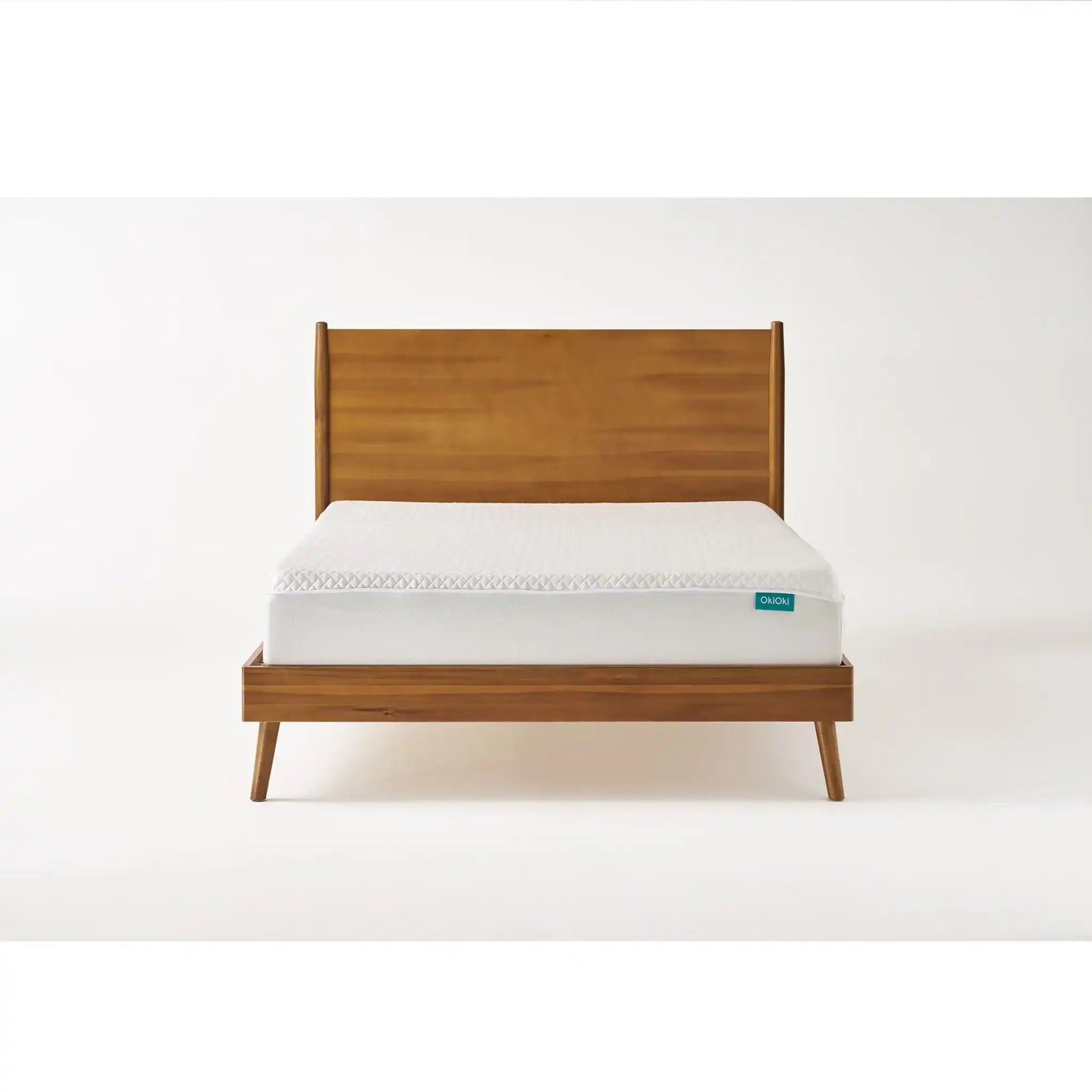 Okioki Mid-Century Wood Bed