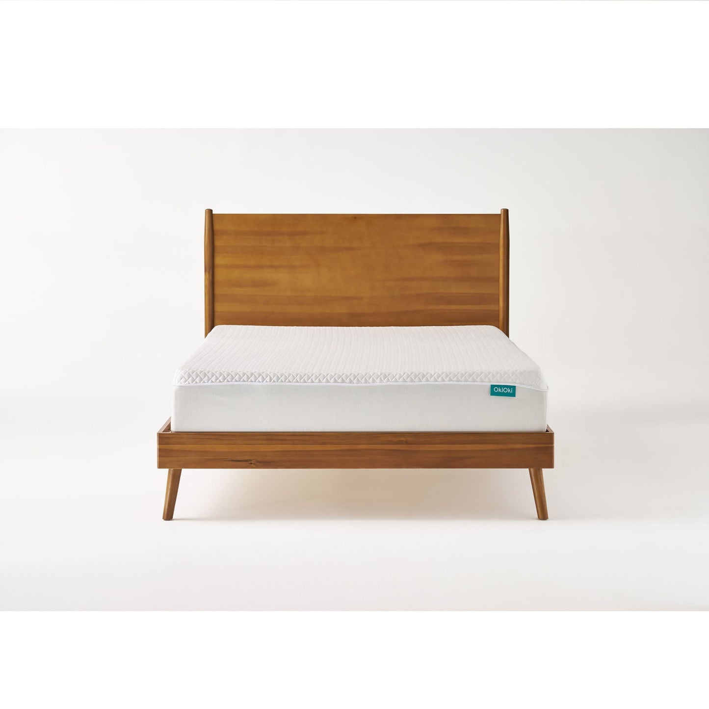 Okioki Mid-Century Wood Bed