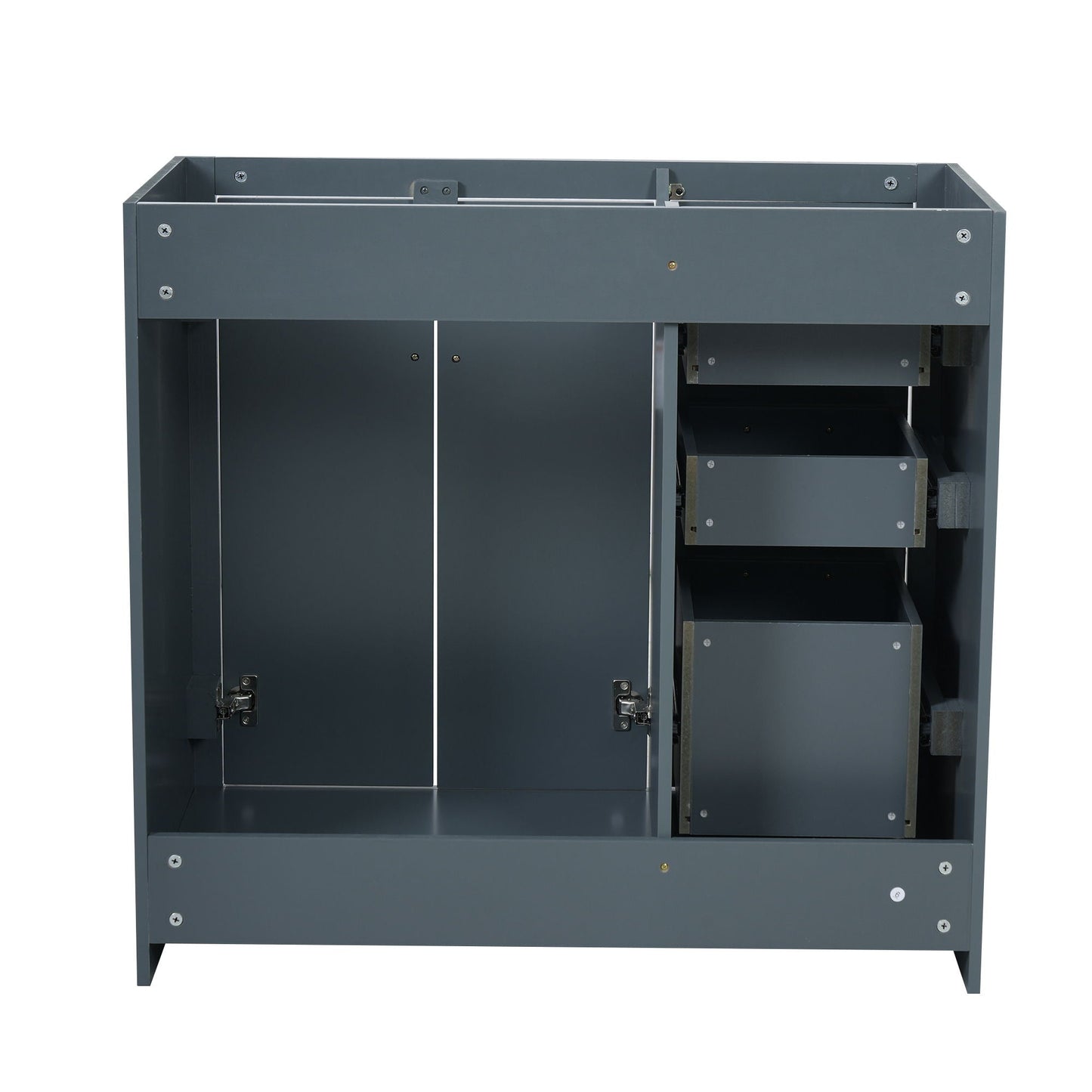 Retro Style Bathroom Vanity, 3 Drawers & Soft Closing Doors
