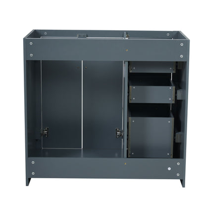 Retro Style Bathroom Vanity, 3 Drawers & Soft Closing Doors