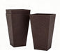 Outdoor Flower Plant Pots, Set of 3 Tall Planters with Drainage Hole