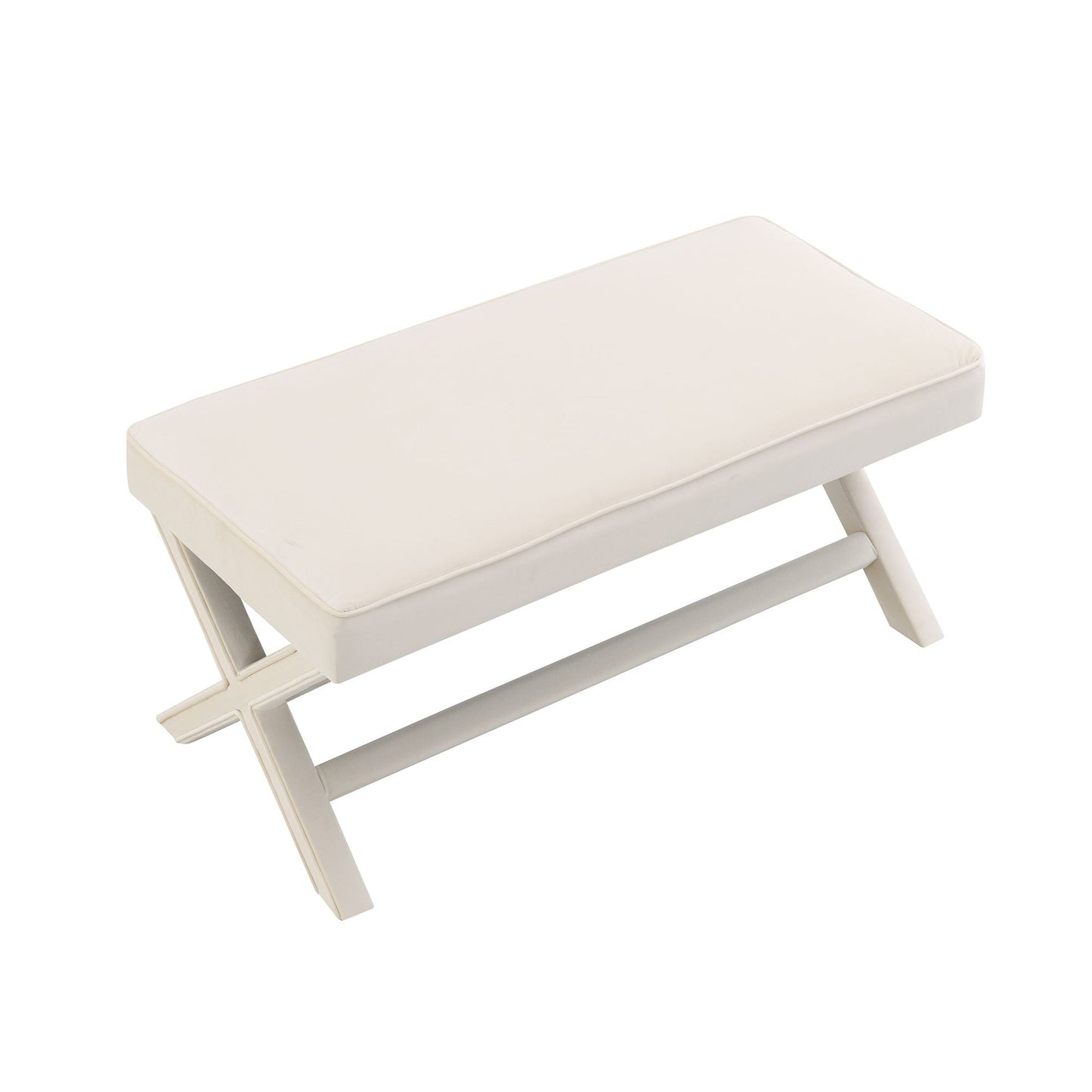Comfort Double Bench Upholstered With X Crossed Legs