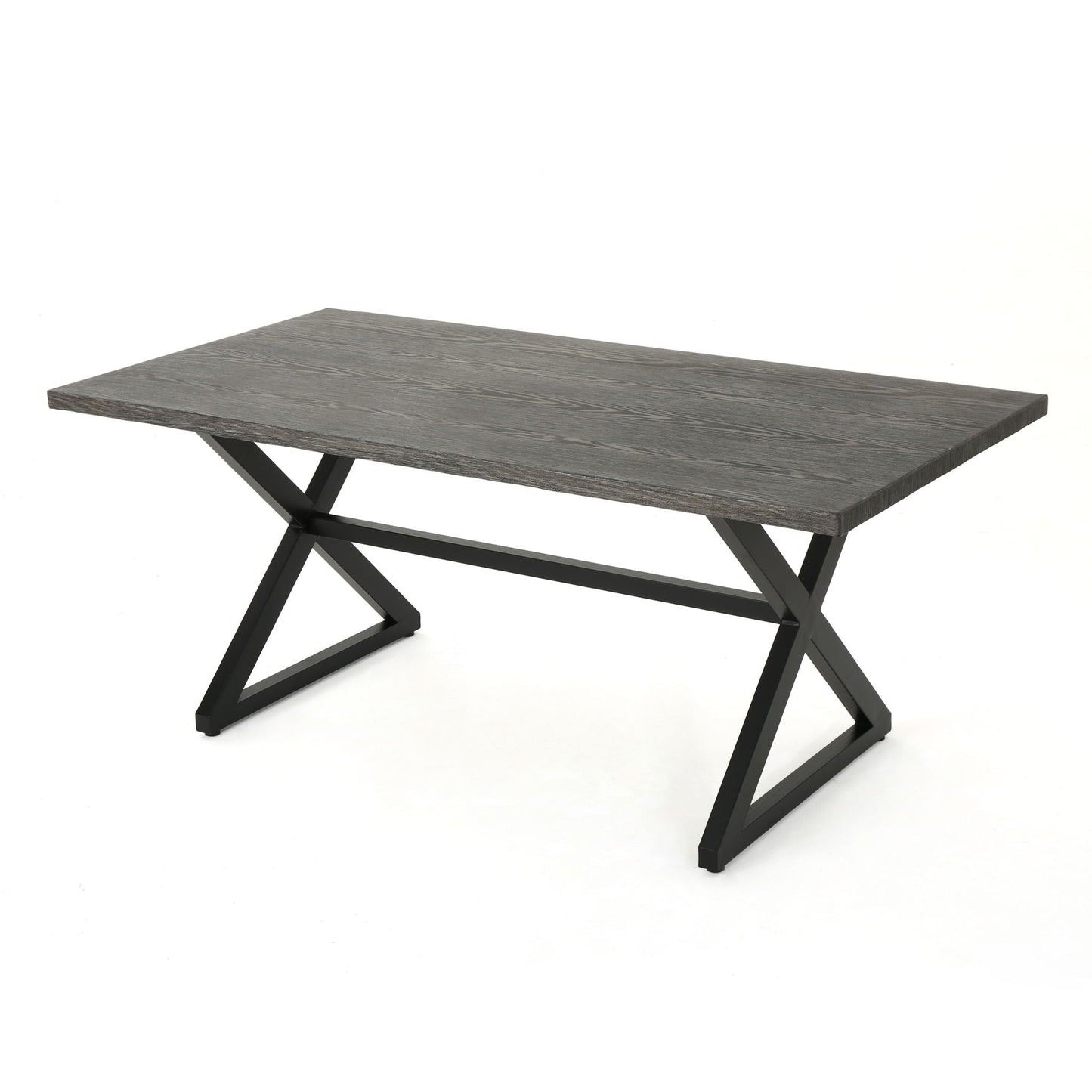 Rolando Outdoor Aluminum Dining Table with Steel Frame