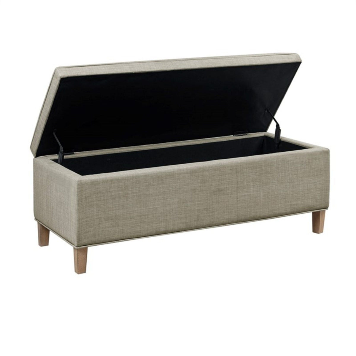 Caymus - Rectangular Soft Close Storage Bench - Light Gray