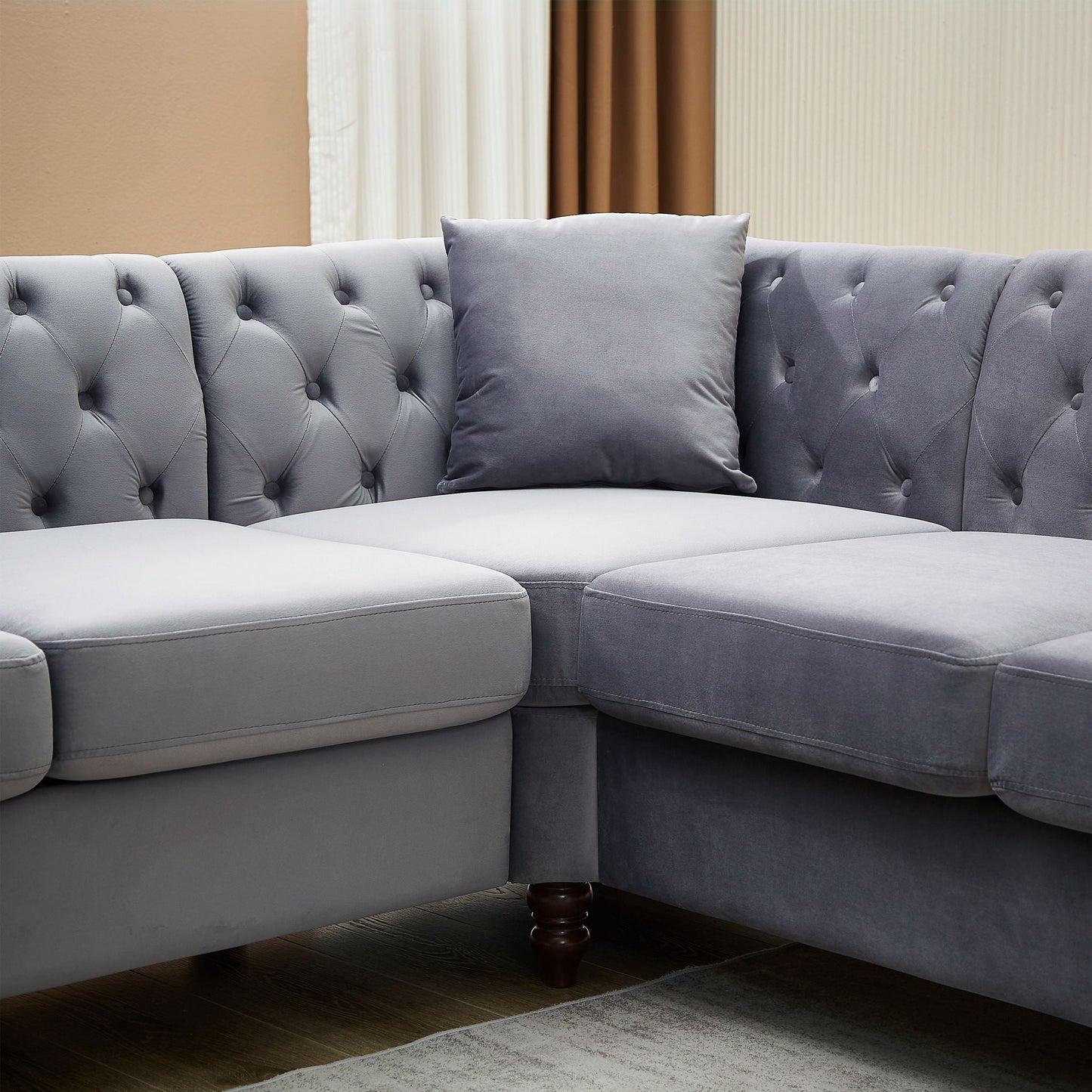 Streamline Modern L-Shaped Corner Sofa
