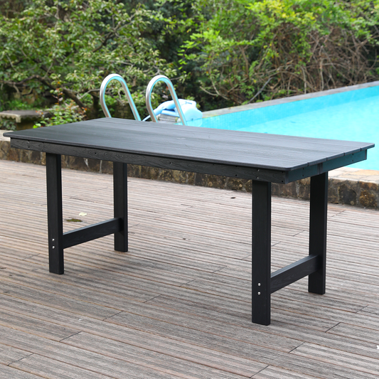 HDPE Patio Dining Family Table with Umbrella Hole