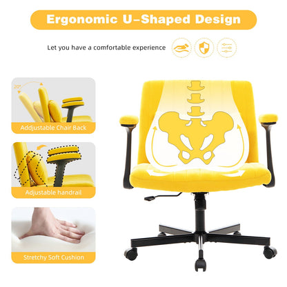 Criss Cross Armrest Office Chair With Wheels