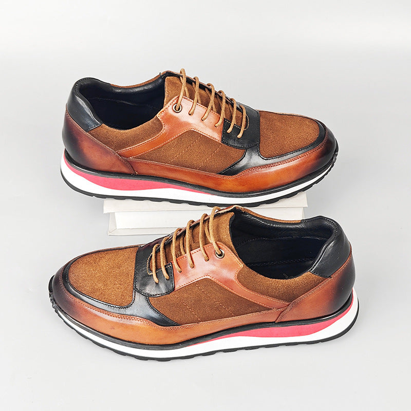Retro-style British Casual Mens Leather Shoes