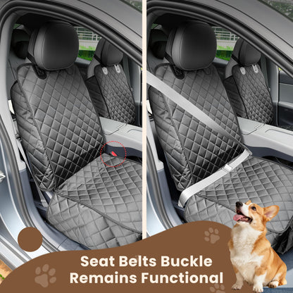 2 Pack Dog Car Seat Cover For Front Seat, Waterproof Car Seat Protector 900D Tear-resistant Front Seat Cover For Dogs, Full Side Flaps, Non-slip, Universal Fit For Cars Trucks SUVs, Easy To Clean