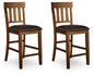 Ralene - Upholstered Barstool (Set of 2) - Medium Brown