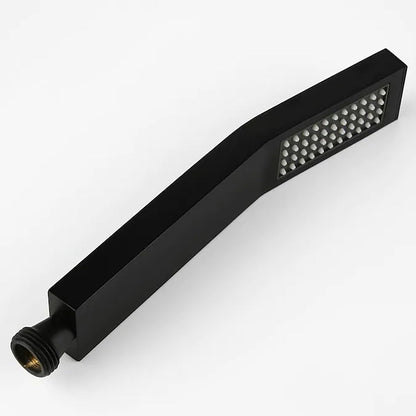 Brass Shower System With 10" Rainfall Shower Head And Handheld Sprayer - Matte Black