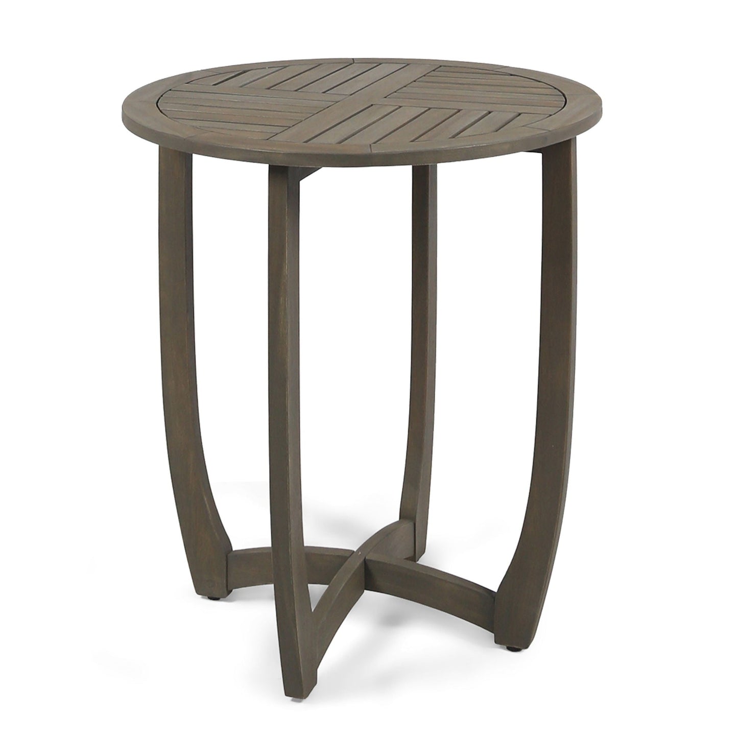 Hermosa Rustic Circular Bistro Table - Gray