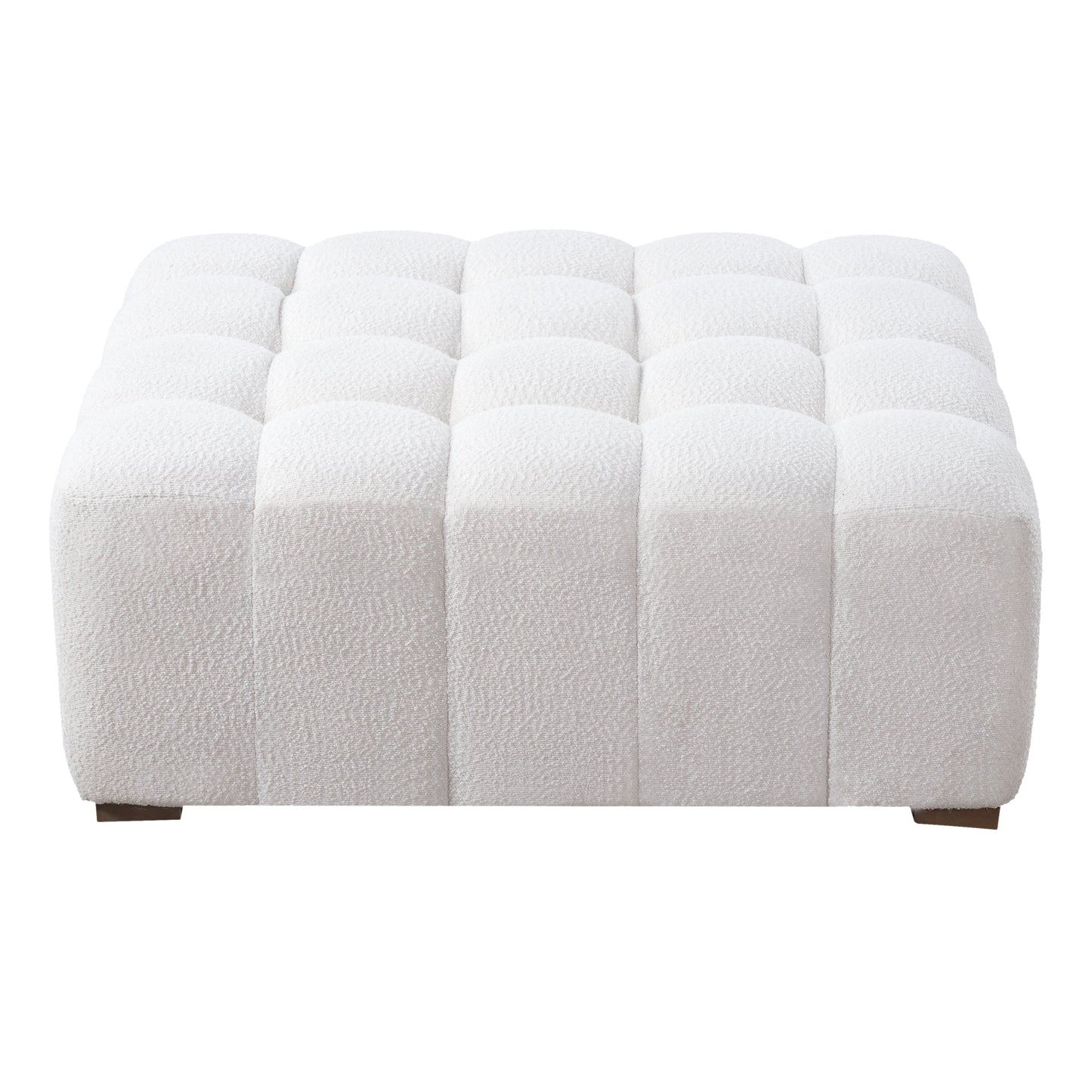 White Boucle Multipurpose Ottoman
