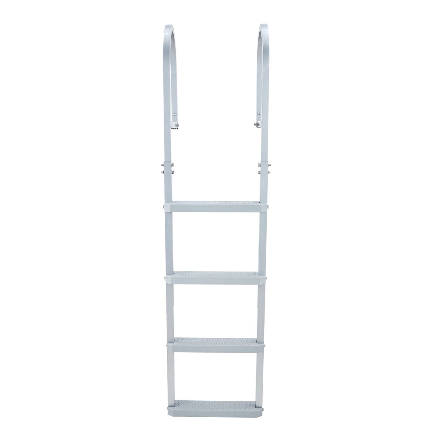 Removable Dock Ladder, 4 Steps, Aluminum Alloy Pontoon Boat Swim Ladder