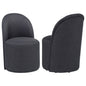 Aubrey Upholstered Barrel Dining Side Chair Charcoal (Set of 2)