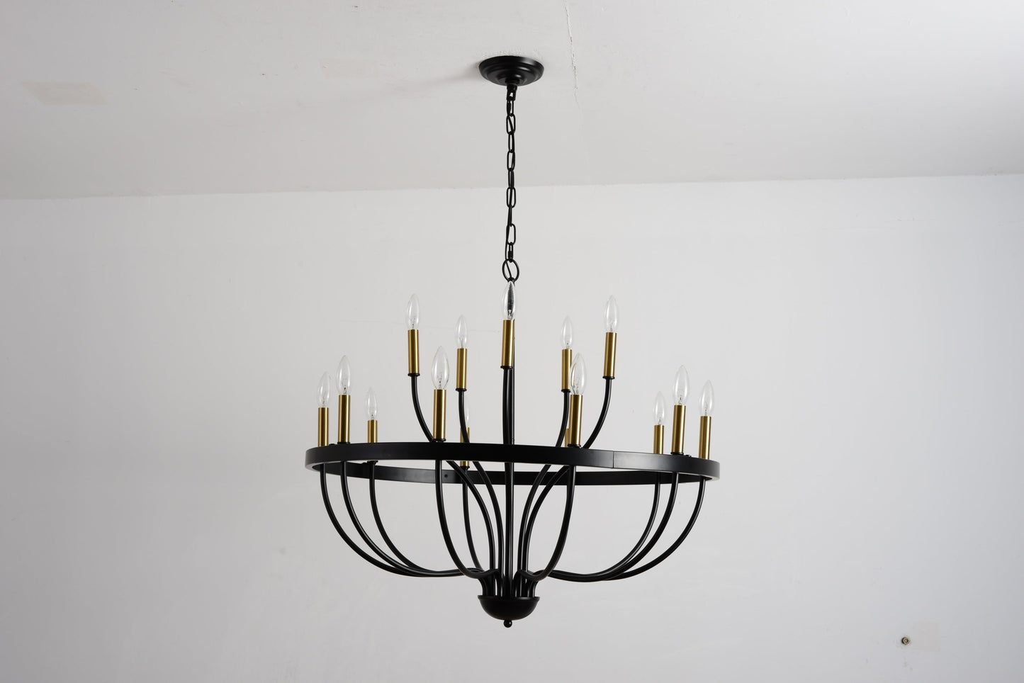 18-Light Industrial Iron Candle Chandelier