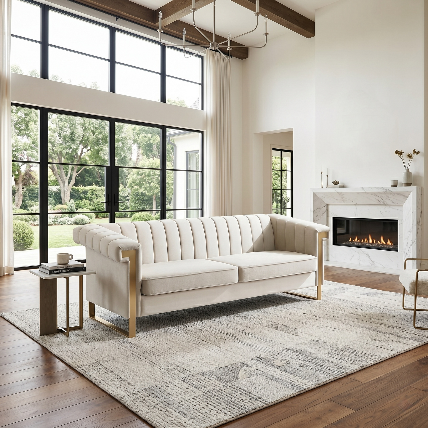 FX-P81-CW2 Modern Velvet Sofa