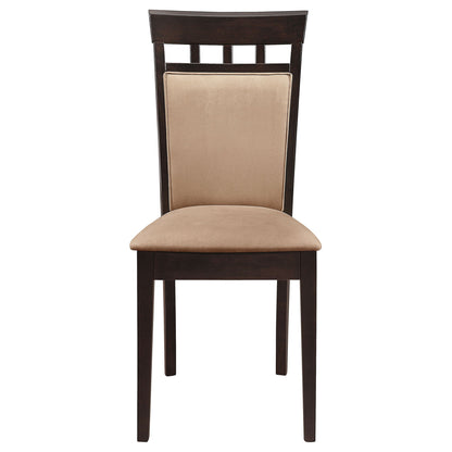 Gabriel - Oval 7 Piece Dining Set With Chairs - Cappuccino