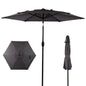 7.5 Ft Patio Umbrella with Push Button Tilt and Crank Mechanism