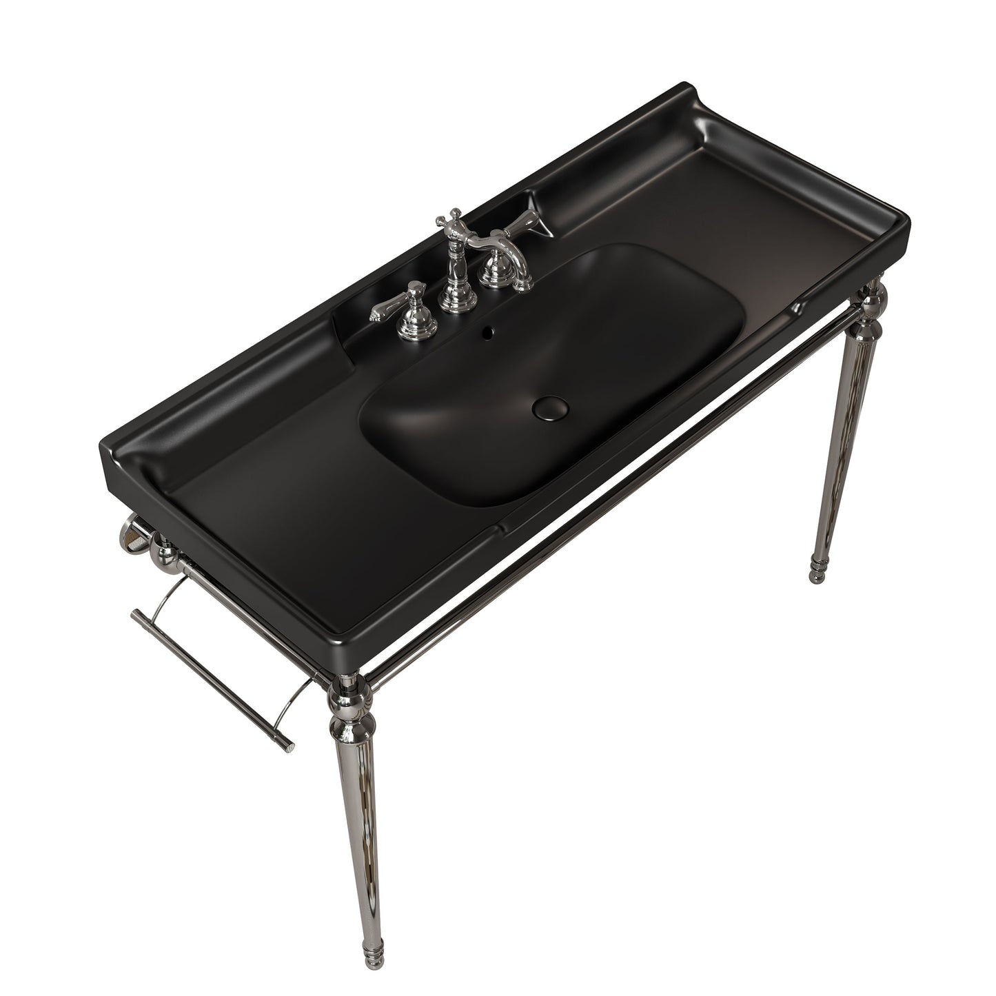 VICI 48" Bathroom Ceramic Basin with 3 Pre-Drilled Holes