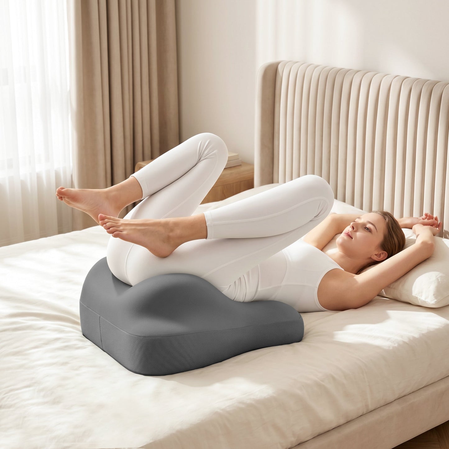 27° Ergonomic Memory Foam Support Pillow for Couples