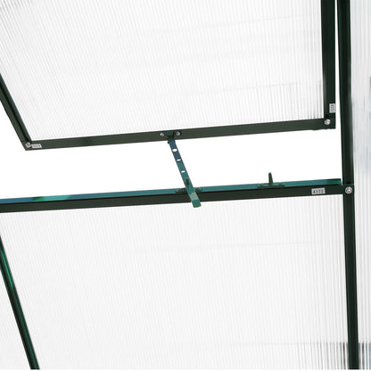 Polycarbonate house, Heavy Duty Outdoor Aluminum Walk-In House Kit With Rain Gutter, Vent And Door For Backyard Garden
