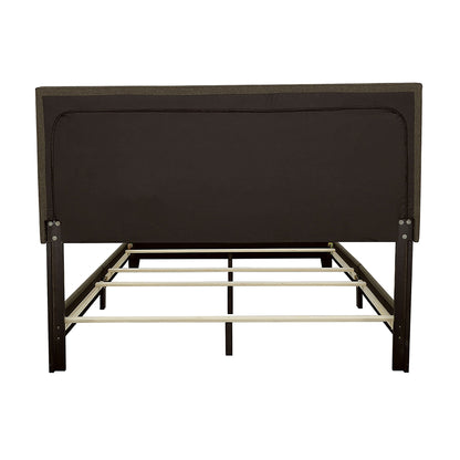 Queen Bed With Nailhead Trim - Charcoal