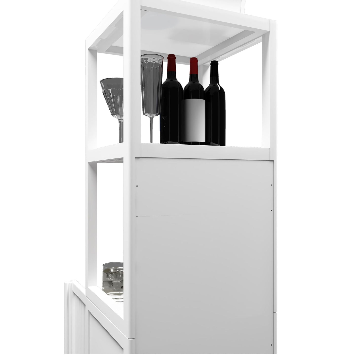 Storage Cabinet With Tall Tower, Multifunctional For Bathroom